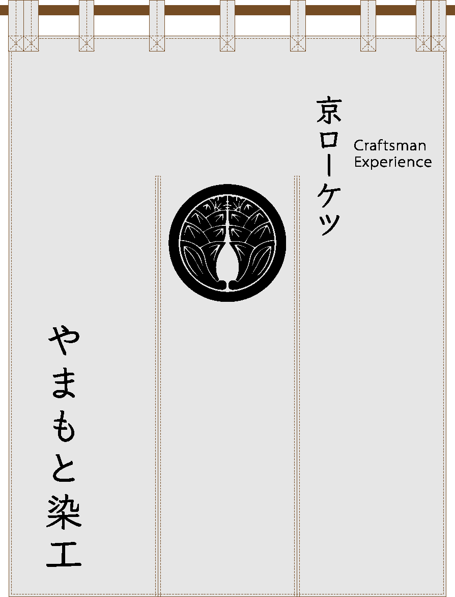 オーダーのれん - 京ローケツ やまもと染工